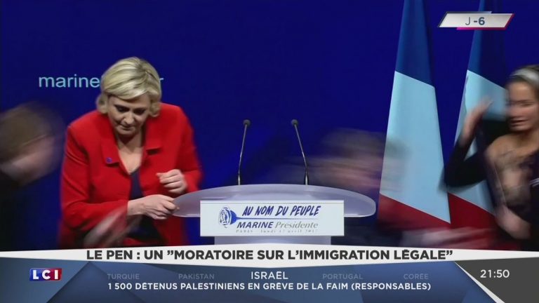 Femen-Aktivistin „flachgelegt“: Le Pen reagiert ironisch – VIDEO