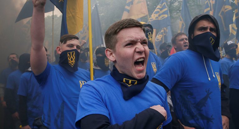 „Abschaum stoppen“: Ukrainische Nationalisten wollen Sieges-Gedenkfeier verhindern
