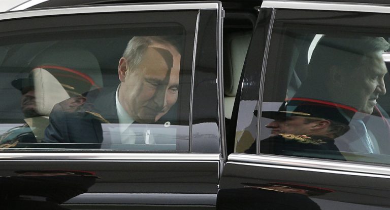 Präsident Putin ist in der Stadt