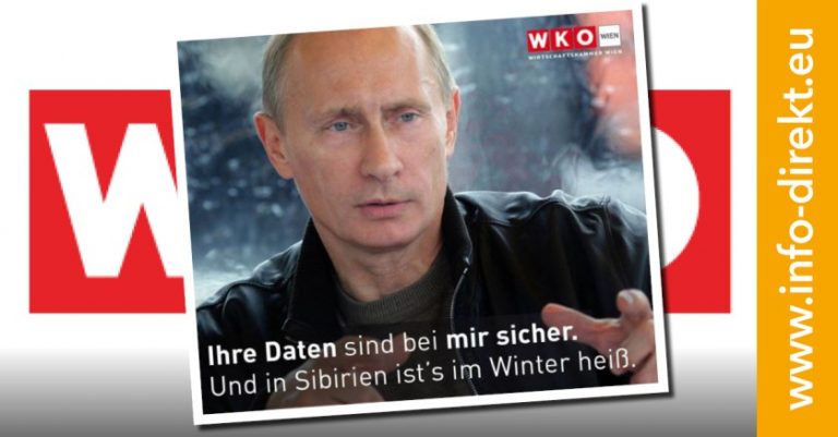 Aufregung im Netz Skandal: Wirtschaftskammer stellt Putin als Lügner dar