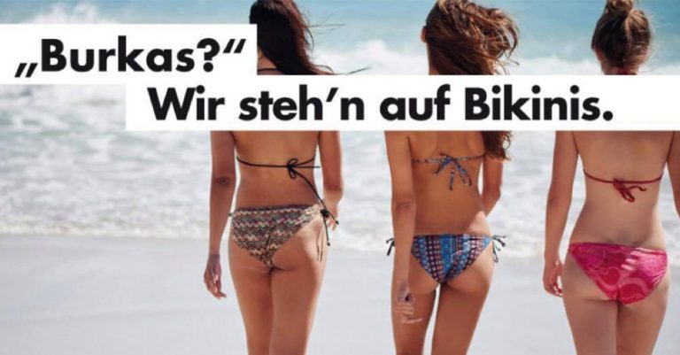 Gleichstellungsbeauftragte: Bikinis sind diskriminierend, Kritik an Burka verboten