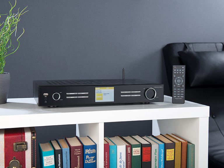 Digitaler WLAN-HiFi-Tuner mit Internetradio, DAB+, UKW, Streaming, MP3