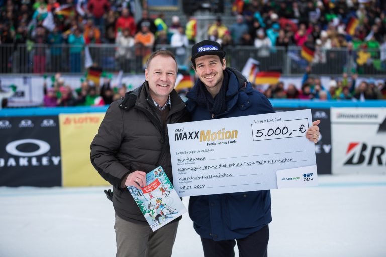 Ein starkes Team: Felix Neureuther und OMV Deutschland gemeinsam für den guten Zweck