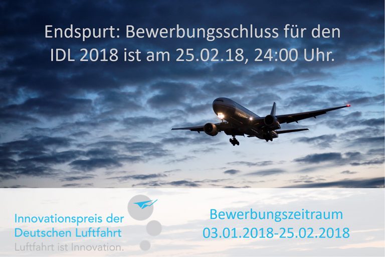 Endspurt: noch 4 Tage bis Bewerbungsschluss für IDL 2018