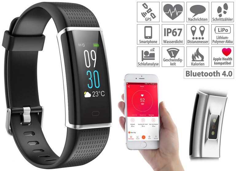 newgen medicals Fitness-Armband FBT-50.HR PRO.V5