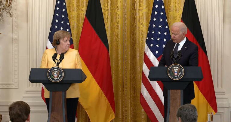 Merkel verteidigt in Washington Nord Stream 2
