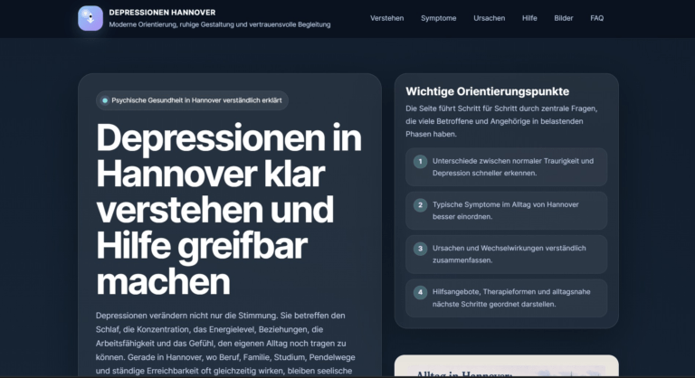 Depressionen in Hannover: Warum schnelle Orientierung und seriöse Hilfeangebote für Betroffene wichtig sind