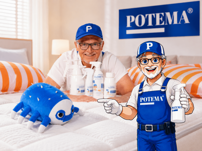 POTEMA Otto und Milbe Karl zeigen, was sich in deutschen Betten abspielt